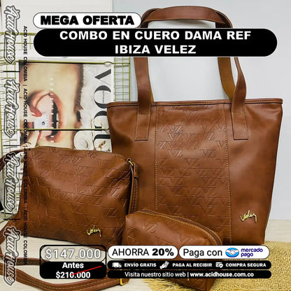 COMBO EN CUERO DAMA IBIZA VELEZ