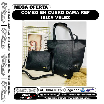 COMBO EN CUERO DAMA IBIZA VELEZ