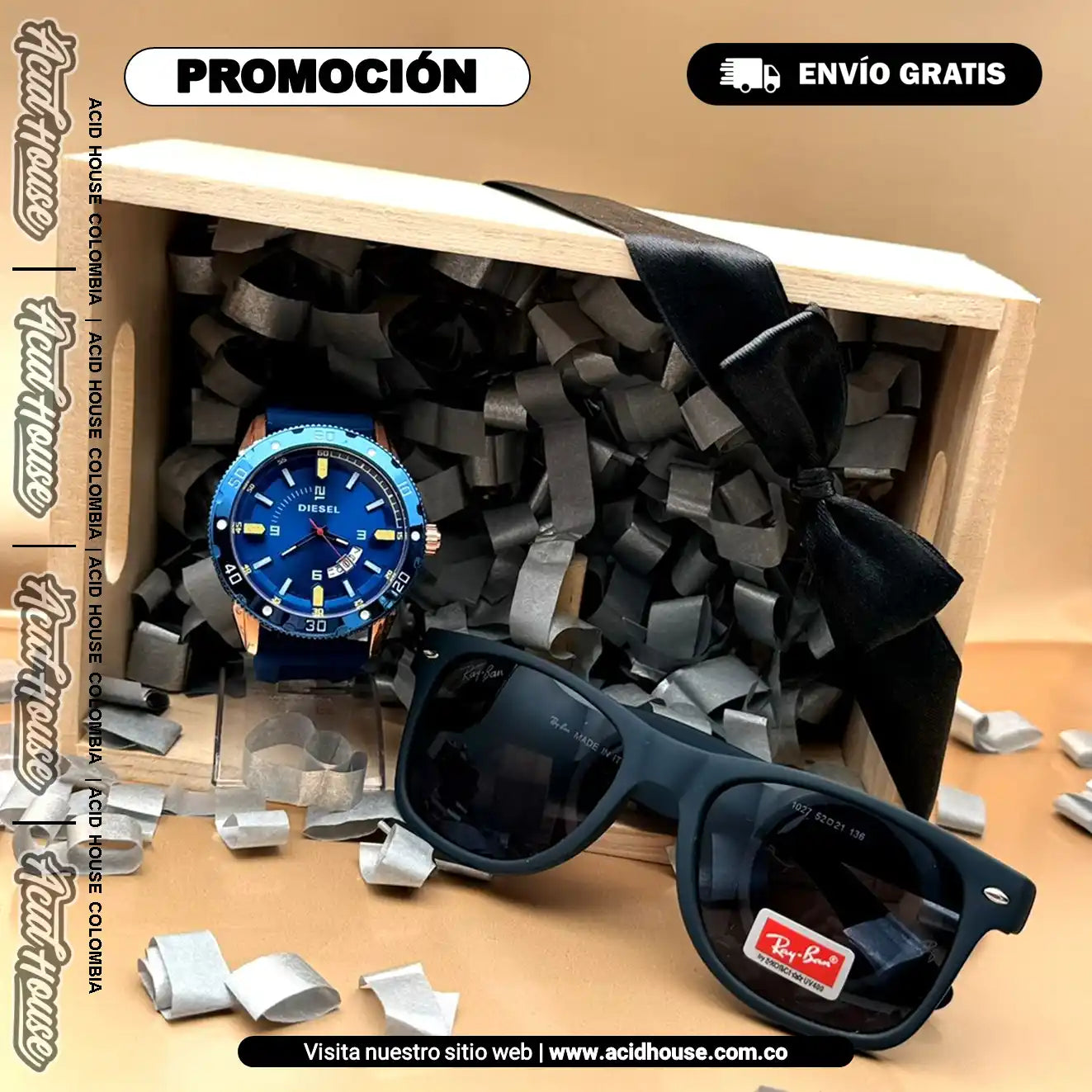COMBO DIESEL + RB WAYFARER: ELEGANCIA Y PROTECCIÓN EN CADA MOMENTO