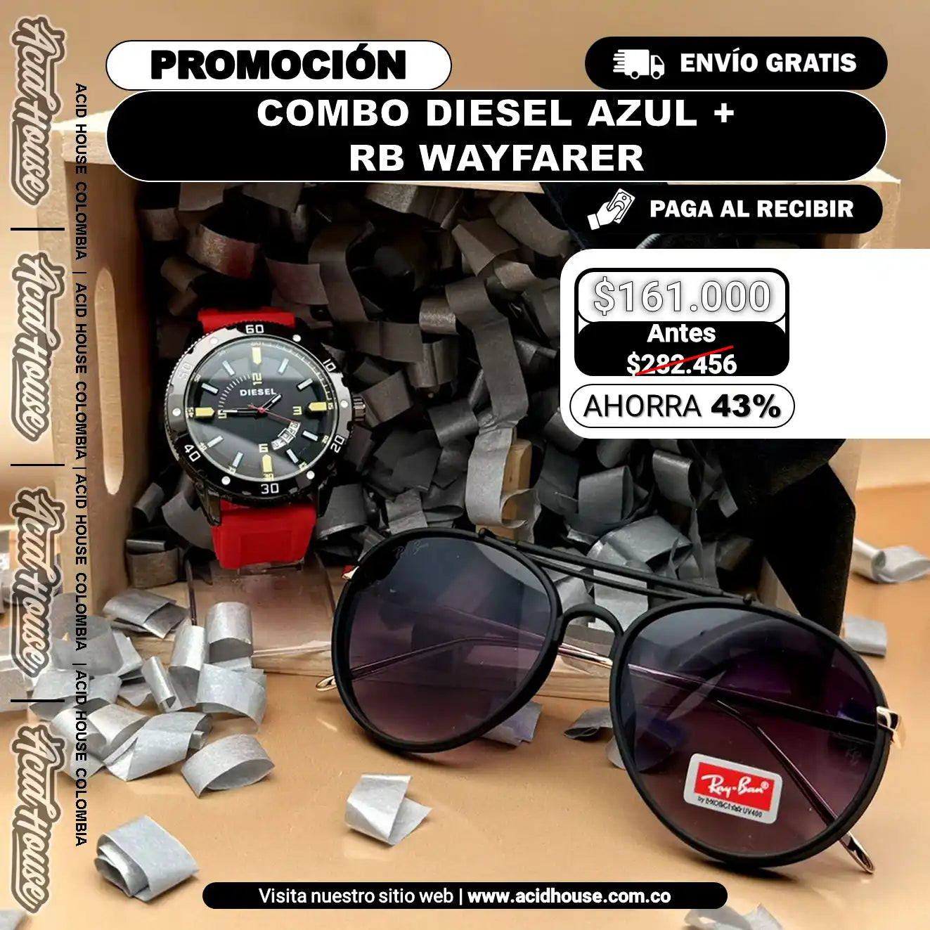 COMBO DIESEL + RB WAYFARER: ELEGANCIA Y PROTECCIÓN EN CADA MOMENTO