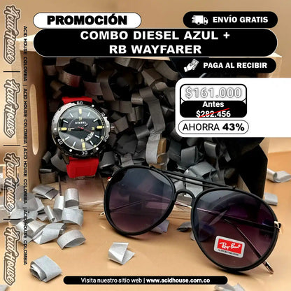 COMBO DIESEL + RB WAYFARER: ELEGANCIA Y PROTECCIÓN EN CADA MOMENTO