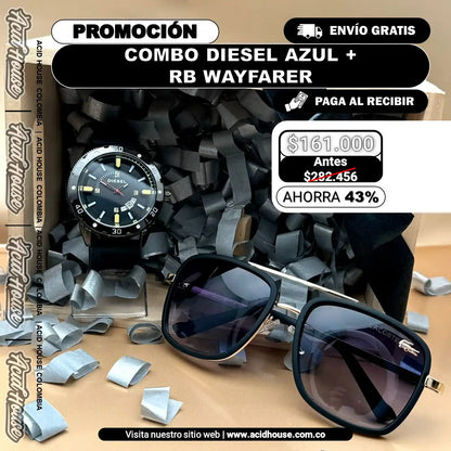 COMBO DIESEL + RB WAYFARER: ELEGANCIA Y PROTECCIÓN EN CADA MOMENTO