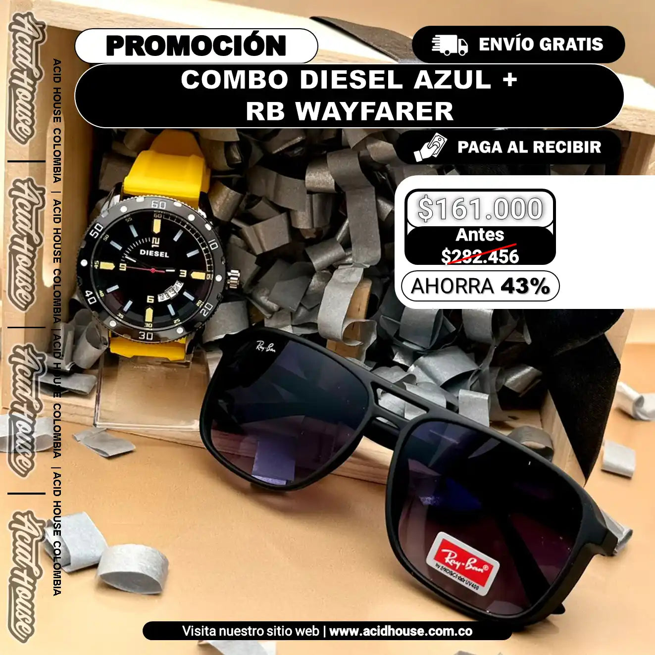 COMBO DIESEL + RB WAYFARER: ELEGANCIA Y PROTECCIÓN EN CADA MOMENTO