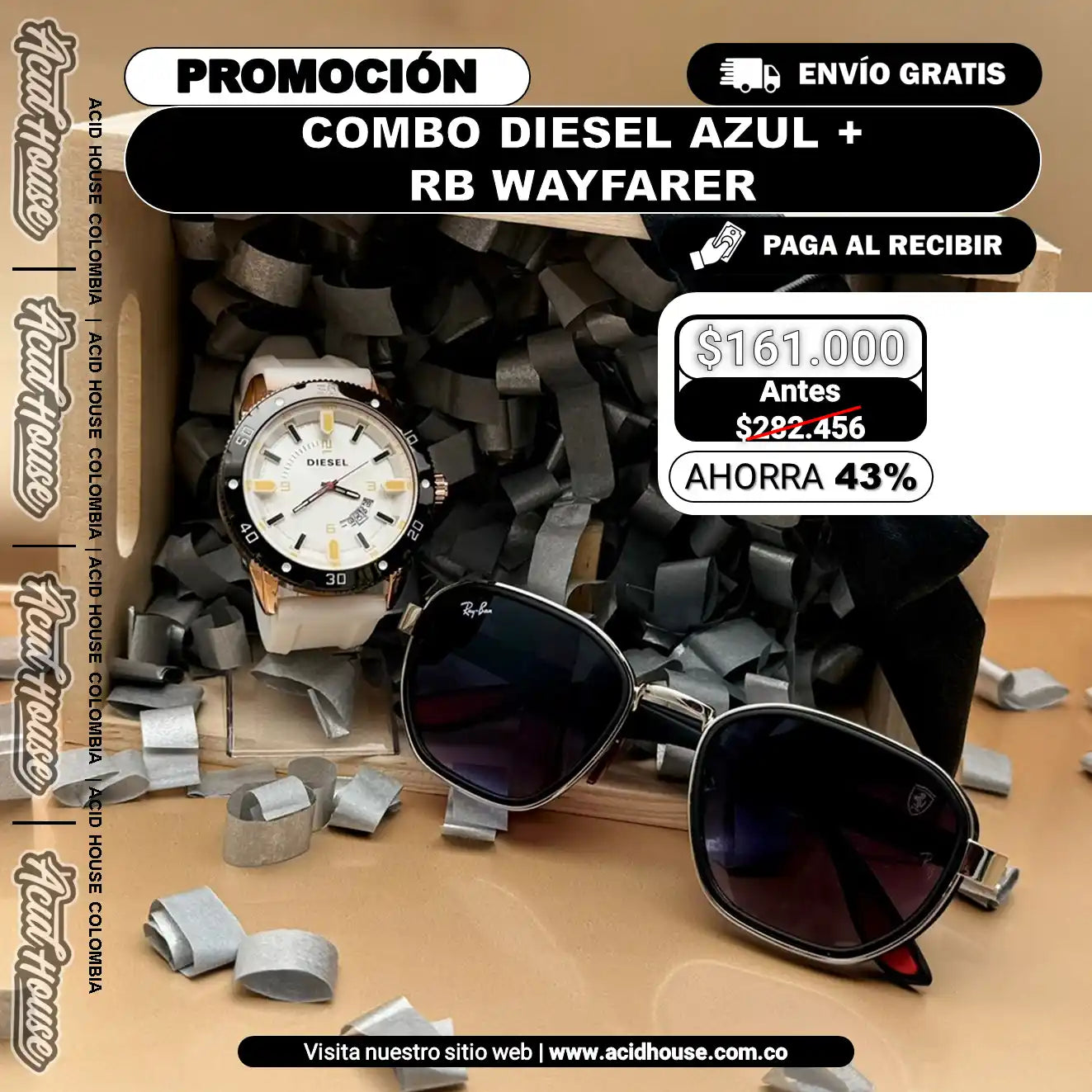 COMBO DIESEL + RB WAYFARER: ELEGANCIA Y PROTECCIÓN EN CADA MOMENTO
